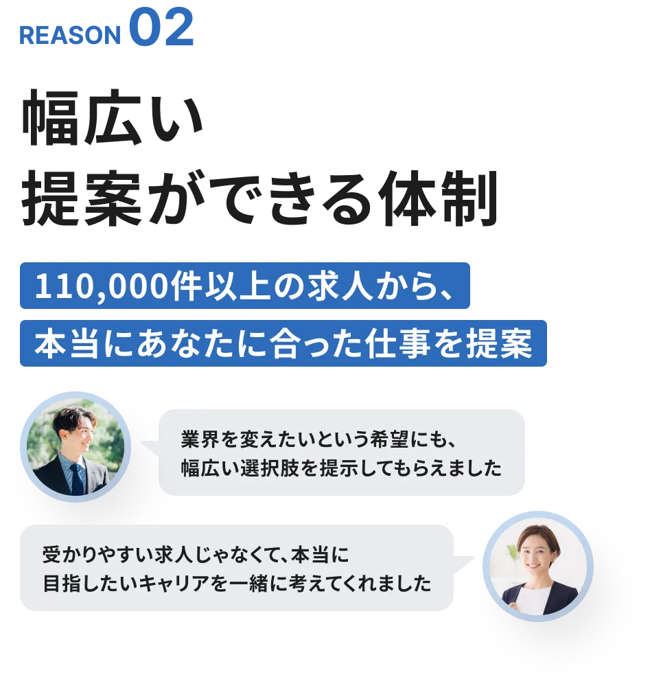 幅広い提案ができる体制
